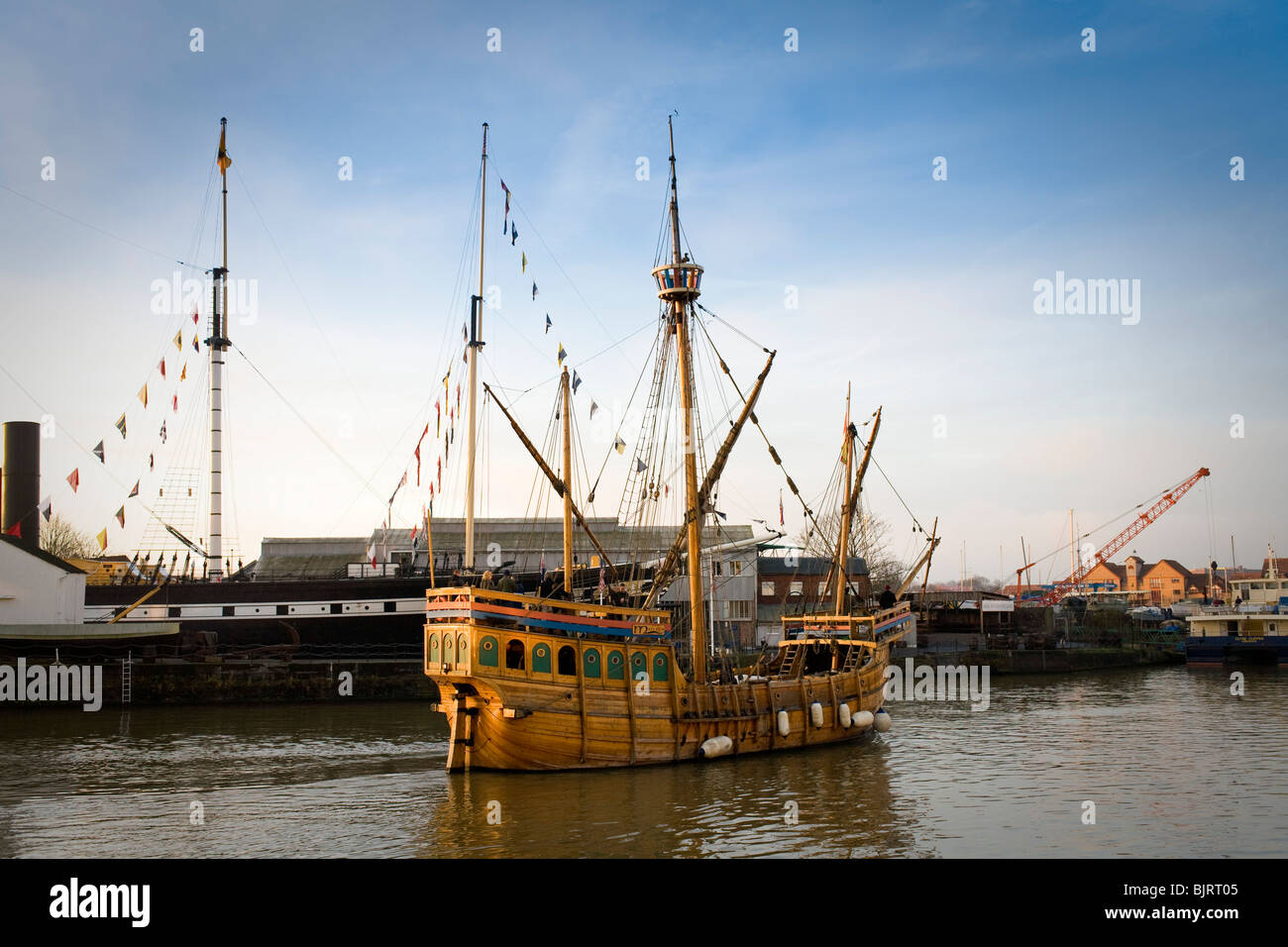 Le Matthew voile à Bristol Docks. Banque D'Images