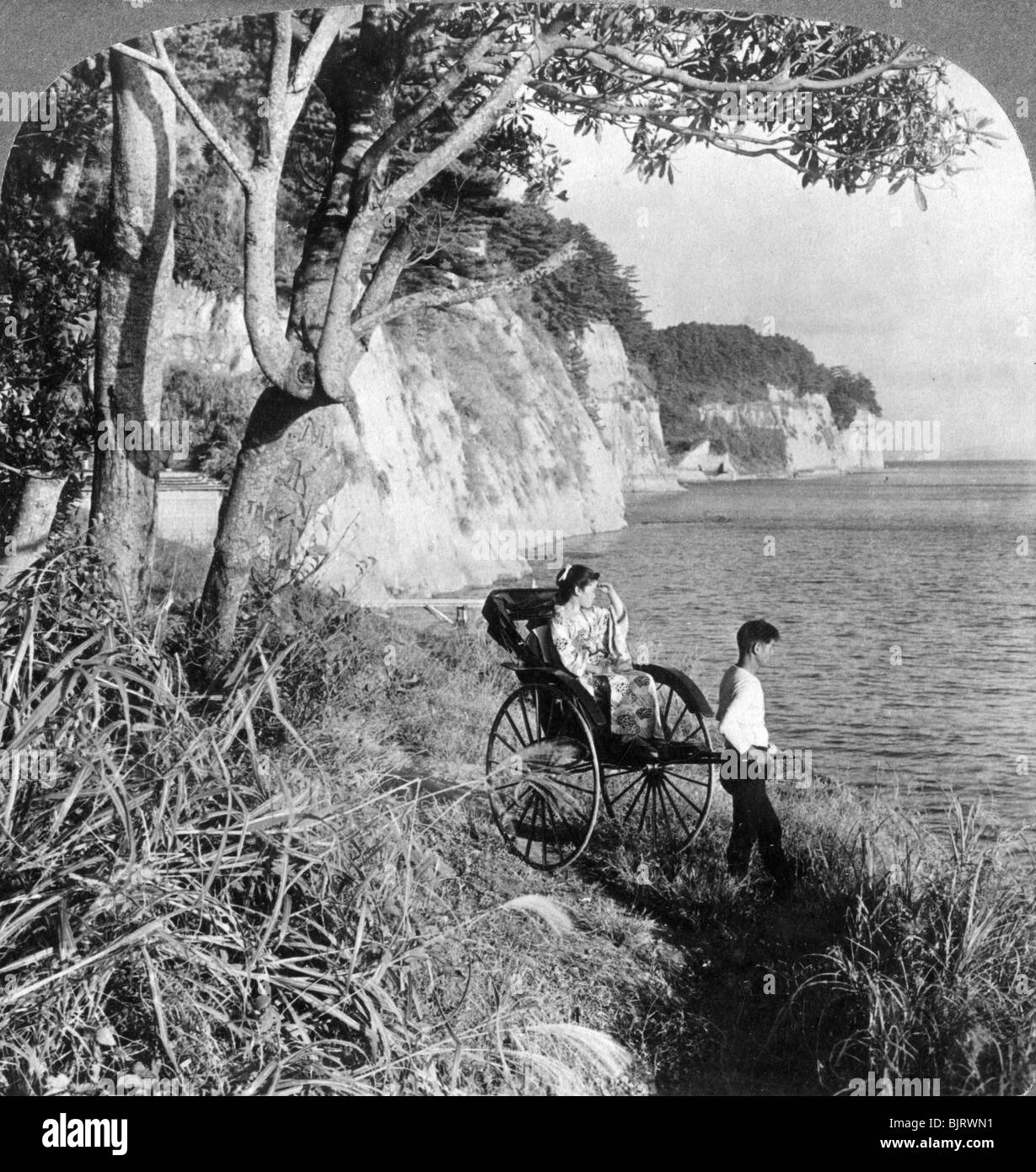 À l'est sur 'Mississippi' Bay, près de Yokohama, Japon, 1904.Artiste : Underwood & Underwood Banque D'Images