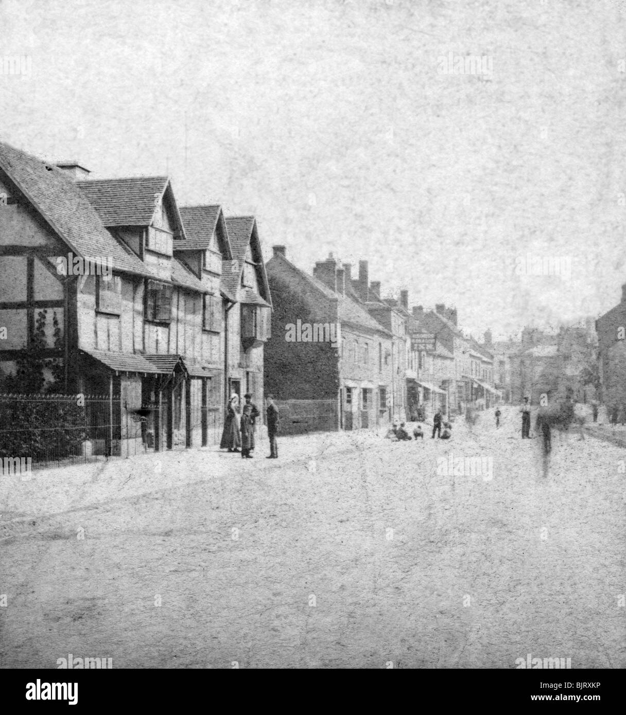 Henley Street, Stratford-upon-Avon, Warwickshire, fin du xixe siècle. Artiste : Inconnu Banque D'Images