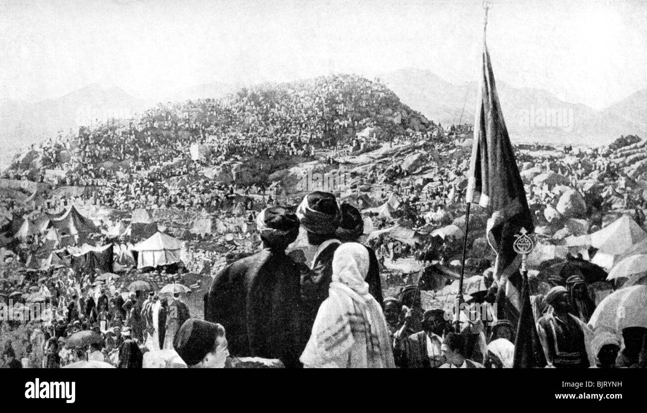 Les pèlerins 'Wukuf', le mont Arafat, l'Arabie Saoudite, 1922. Artiste : Inconnu Banque D'Images