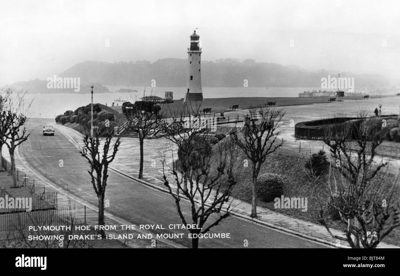 Plymouth Hoe, Plymouth, Devon, 1963.Artiste : Édition Lansdowne Banque D'Images