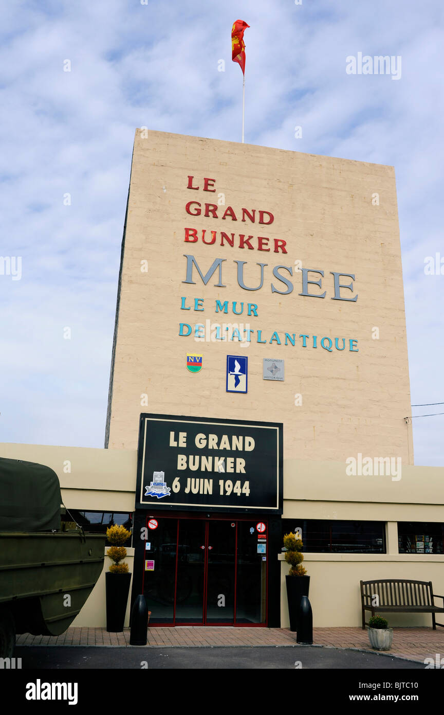 Le grand musée du Bunker à Ouistreham, mur de l'Atlantique, siège allemand, Calvados, Normandie,France Banque D'Images