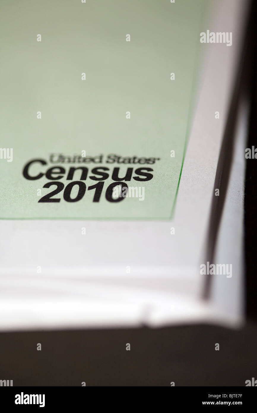 Les formulaires du recensement de 2010 Banque D'Images