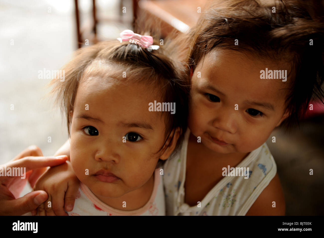 Deux jeunes filles thai , bangkok , Thaïlande Banque D'Images