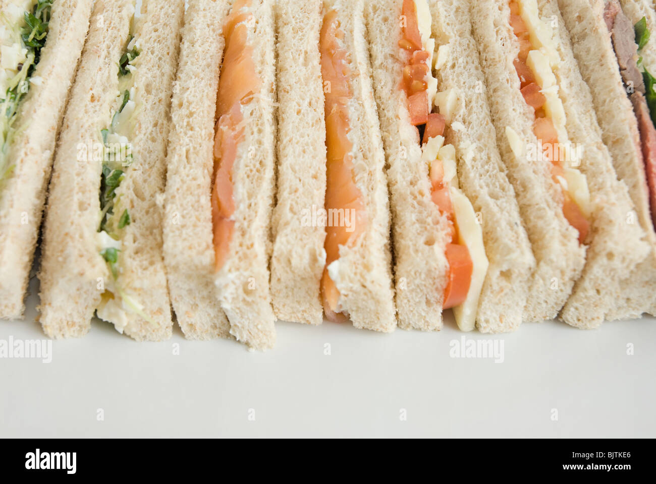 Sélection de petits sandwichs Banque D'Images