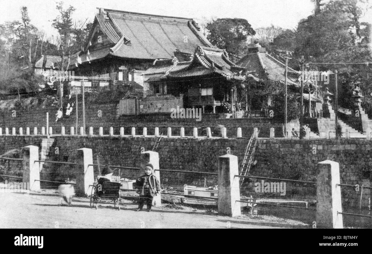 Temple bouddhiste Yakushi, Motomachi, Yokohama, Japon, 20ème siècle. Artiste : Inconnu Banque D'Images