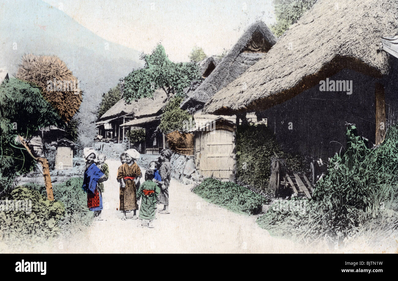 Logement paysan, Japon, 20ème siècle. Artiste : Inconnu Banque D'Images