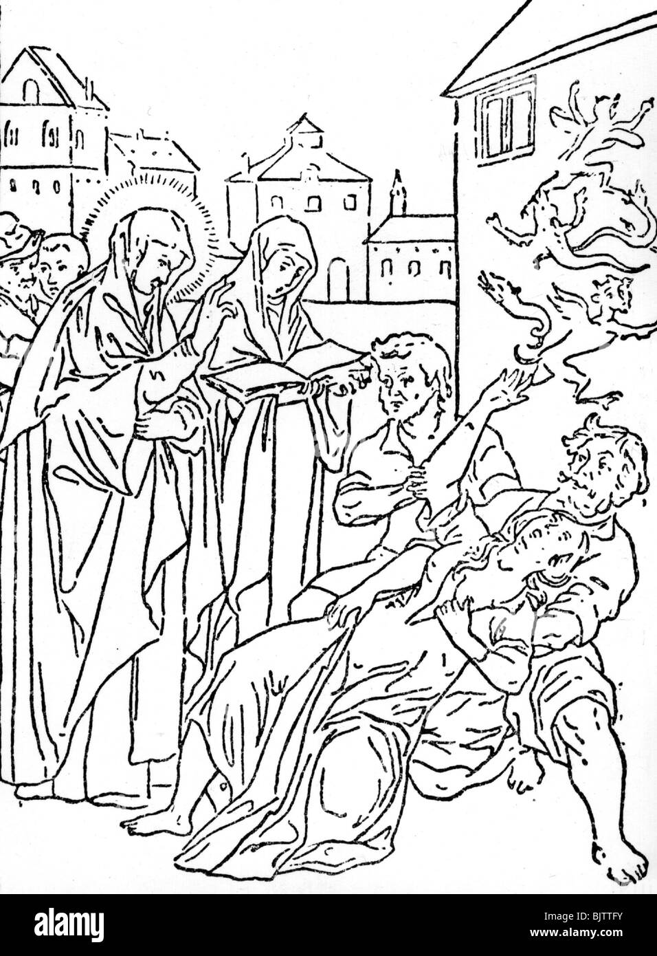 Religion, Christianisme, exorcisme, après la tombe d'Adam van Noort (1562 - 1641), superstition, XVIIe siècle, historique, historique, peuple, Banque D'Images