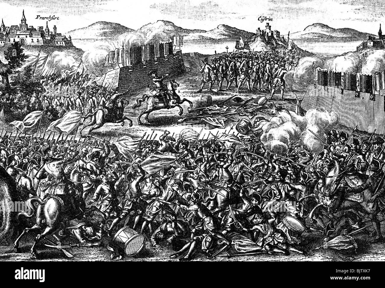 Événements, guerre De Sept Ans 1756 - 1763, Bataille de Kunersdorf, 12.8.1759, gravure contemporaine, , Banque D'Images