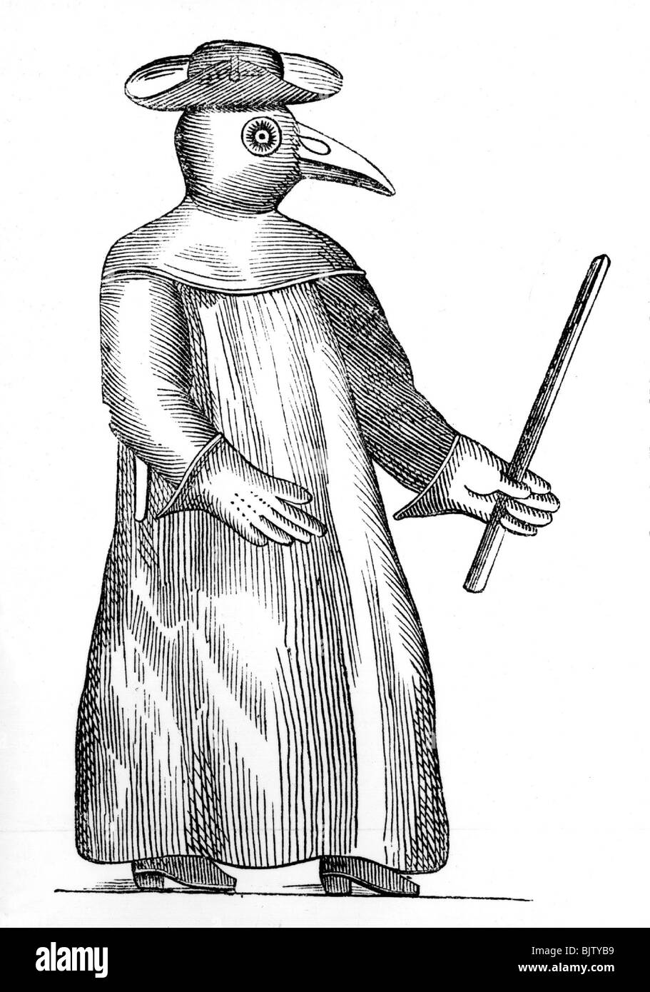 médecine, maladie, peste, vêtements de protection utilisés par les médecins pour prévenir l'infection, la coupe du bois, médecin, médecin, masque, protection, maladies, épidémie, épidémies, pandémies, pandémie, historique, beak, personnes, Banque D'Images