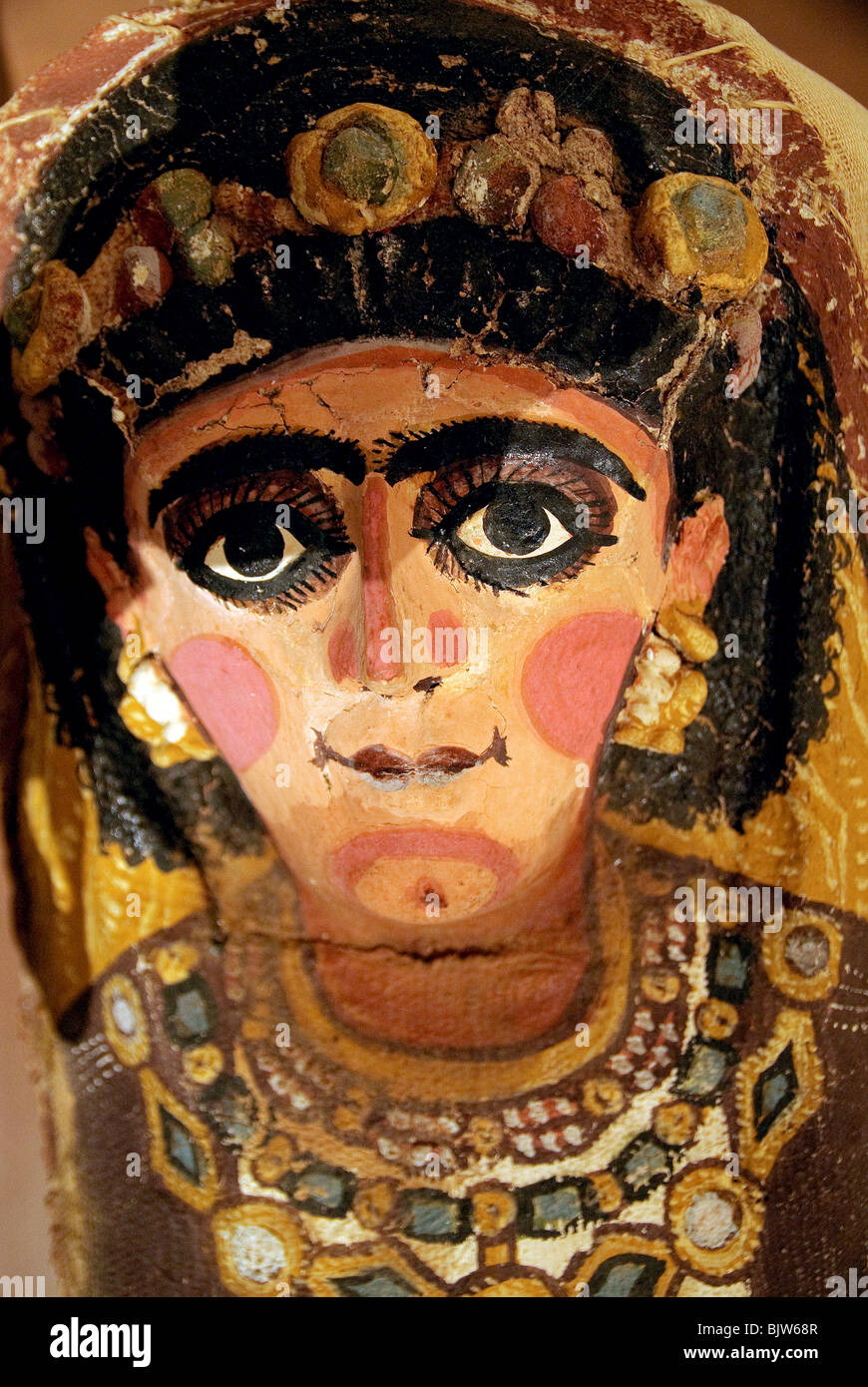 Maman d'une femme tenant un gobelet et Bouquet, ca. A.D. 270-280, Metropolitan Museum of Art, New York, Banque D'Images