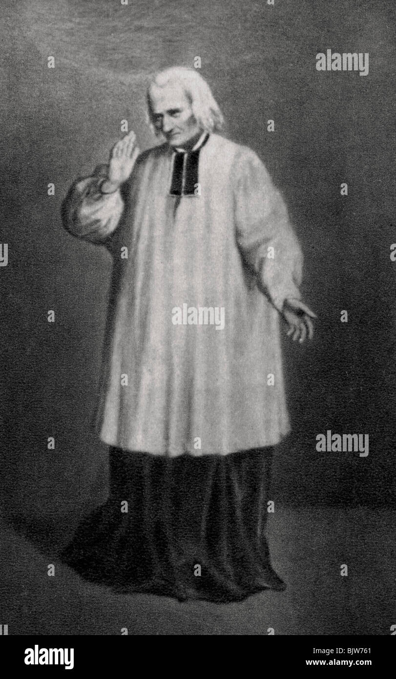 Jean-Marie Vianney, curé d'Ars, prêtre français, 1858. Artiste : Inconnu Banque D'Images