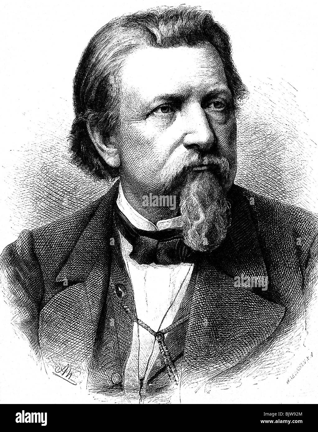 Gutzkow, Karl, 17.3.1811 - 16.12.1878, auteur / écrivain allemand, portrait, après dessin d'Adolf Neumann, gravure en bois, XIXe siècle, , Banque D'Images