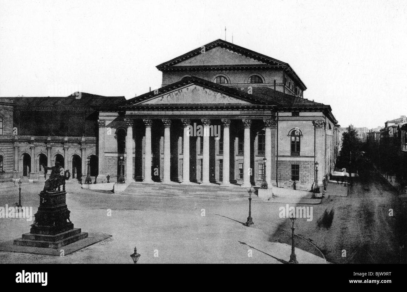 Géographie / voyages, Allemagne, Munich, Hoftheater (Théâtre National), carte de cabinet de Roemmler et Jonas, Dresde, 1890, Banque D'Images