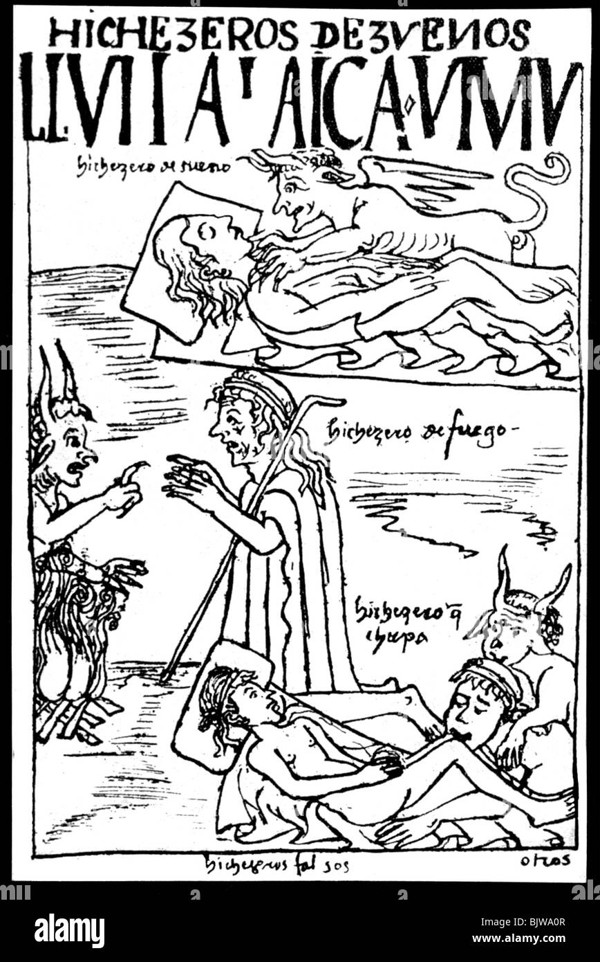 Géographie / Voyage, Pérou, sorcière médecin de Inca, divinator de rêve, sécateur de feu, médecine homme pendant le rituel des chamans, sorcdocteur, les sorcières médecins, chaman, Schamanisme, guérir, guéri, guéris, soins, religion, indien, Indiens, peuples autochtones, historique, Amérique du Sud, Banque D'Images