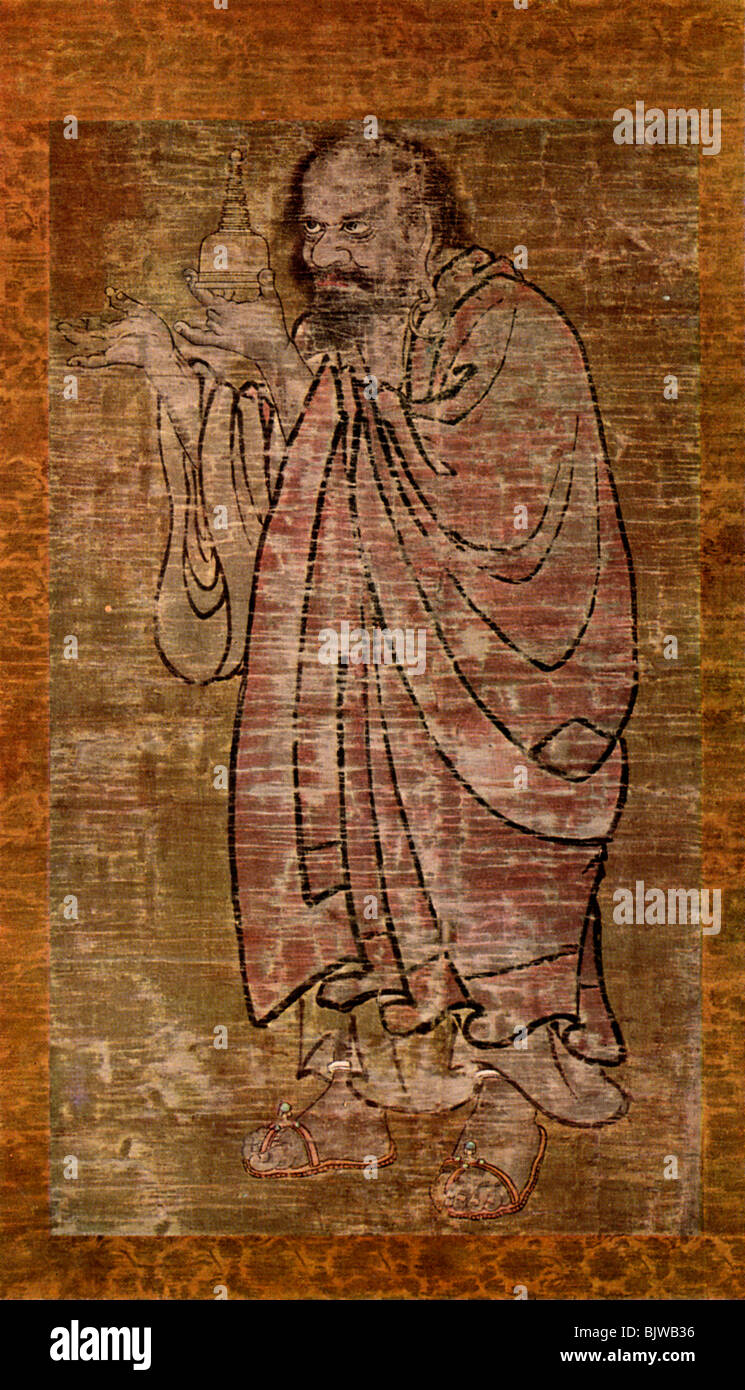 L'Arhat tenant un reliquaire, Chine, Dynastie Song, c960-1279 (1925). Artiste : Inconnu Banque D'Images