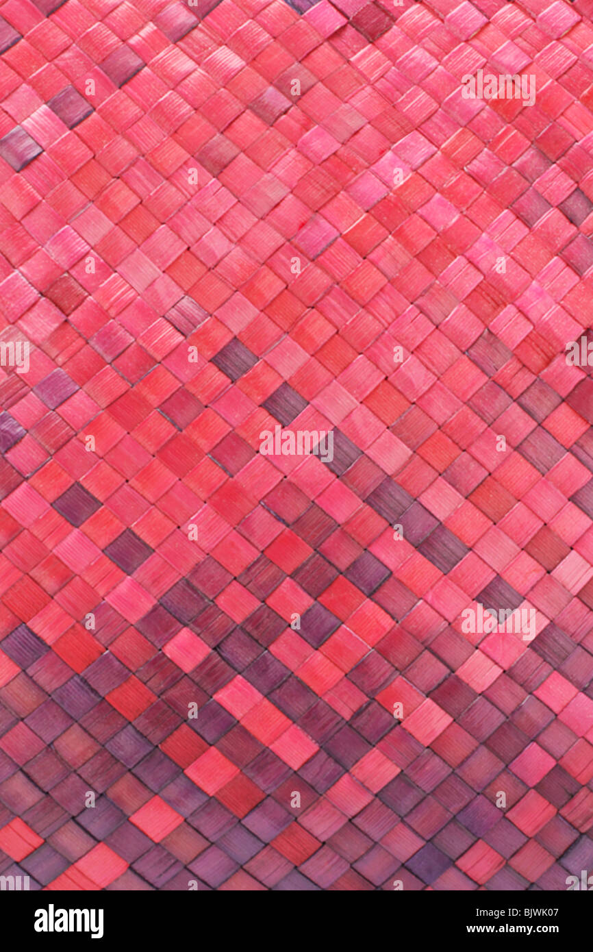 Close up de feuilles de palmier tissées de couleur fond mat Banque D'Images