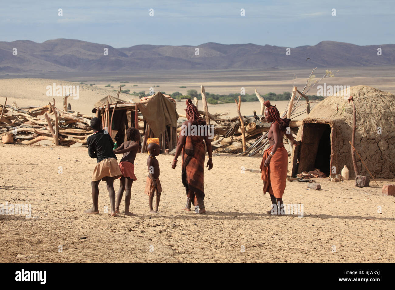 Himba Village tribal Banque D'Images