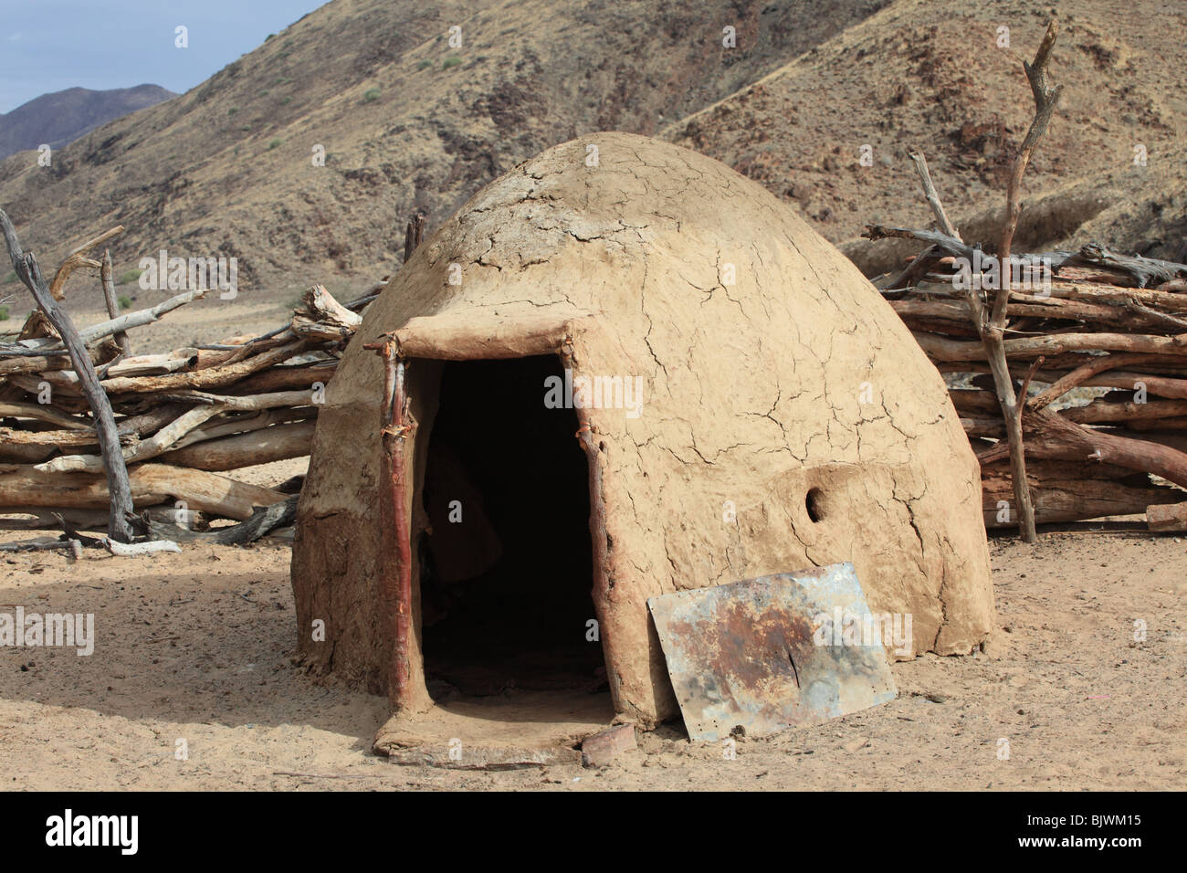 Une hutte traditionnelle tribal Himba Banque D'Images