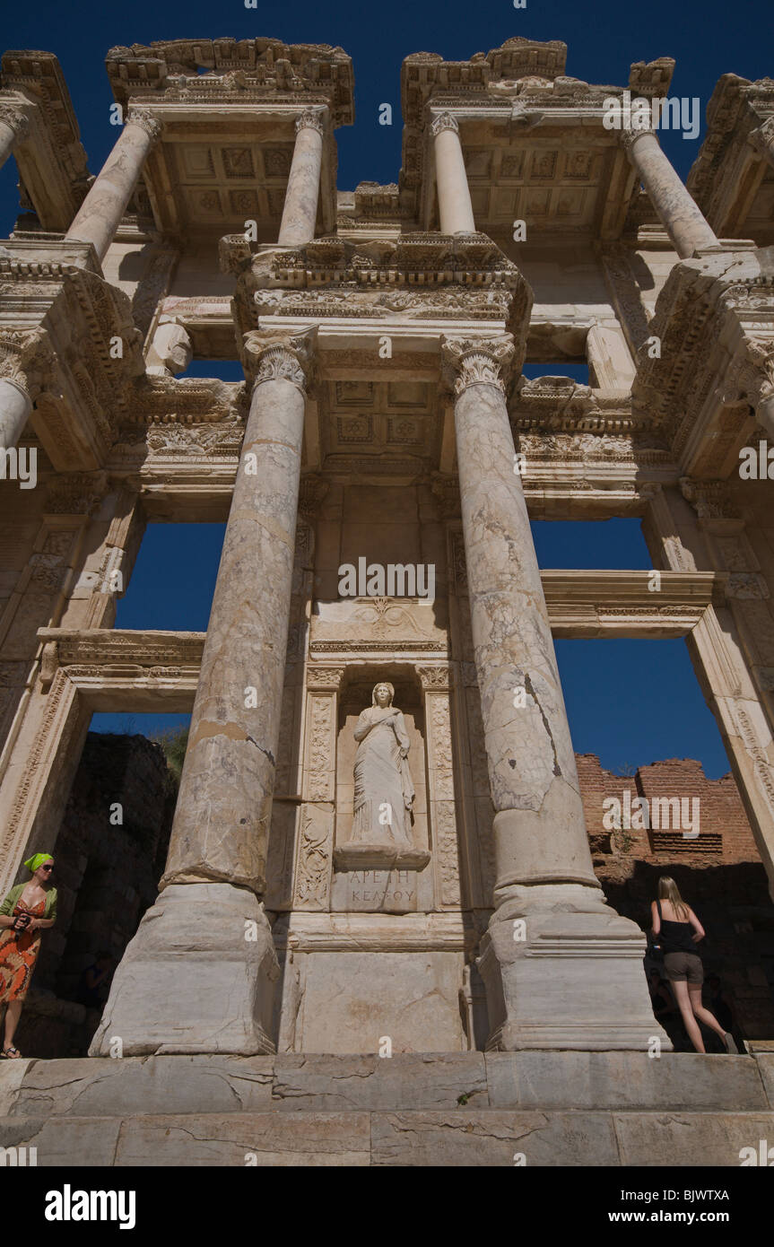 La bibliothèque de Celsus à Éphèse, Selcuk, Izmir, Turquie Banque D'Images