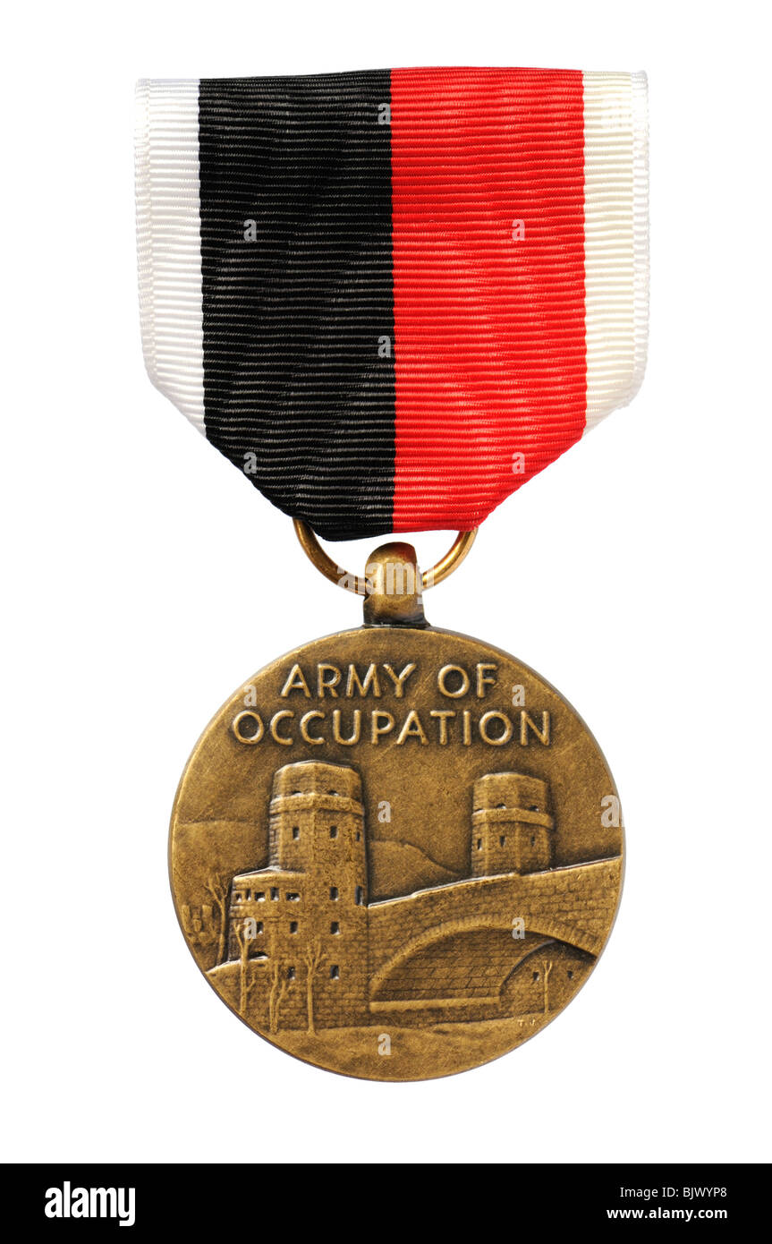 US Seconde Guerre mondiale, médaille de l'armée d'Occupation, Banque D'Images