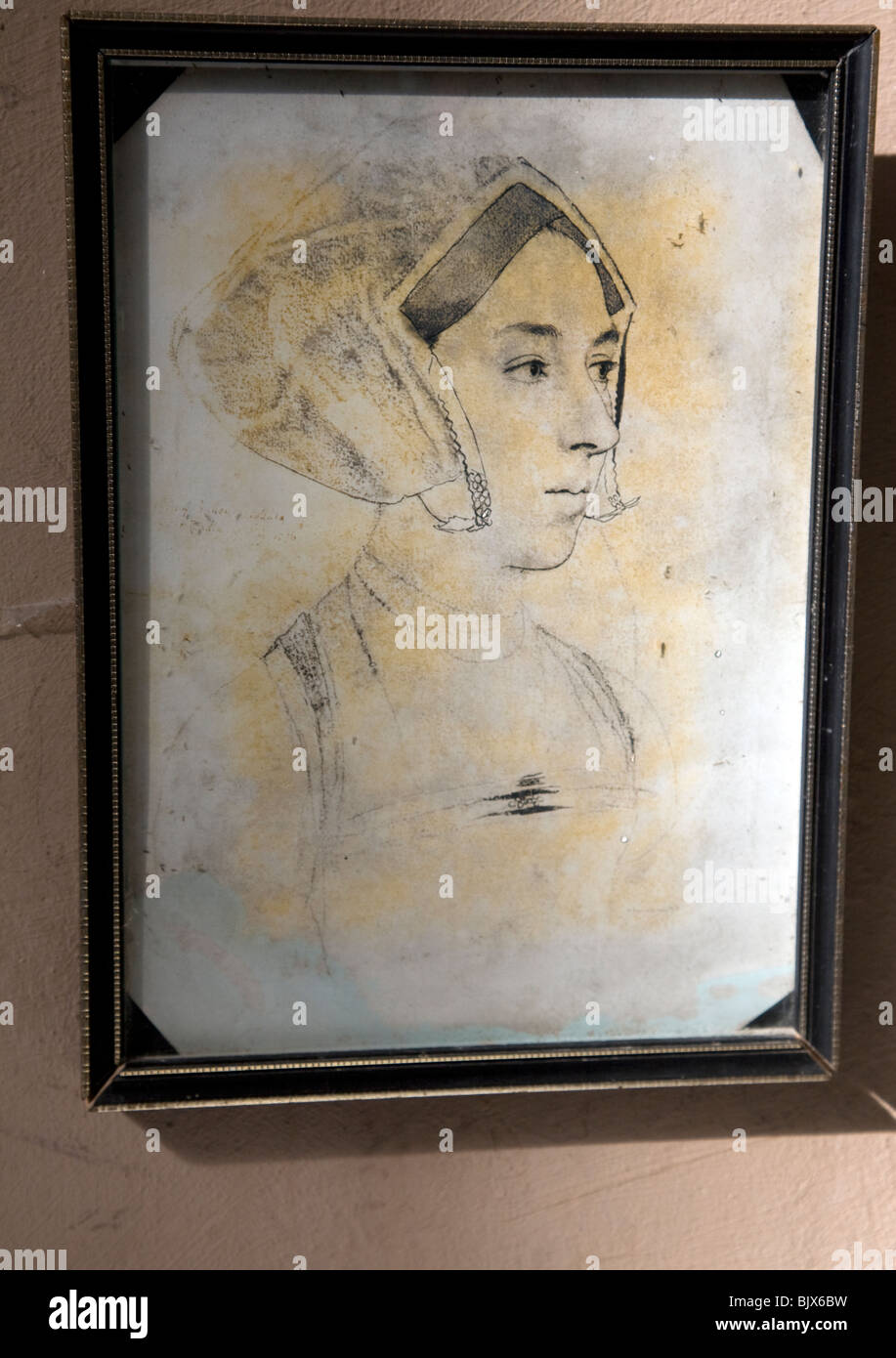 Anne Boleyn portrait Erwarton église, Suffolk, Angleterre Banque D'Images