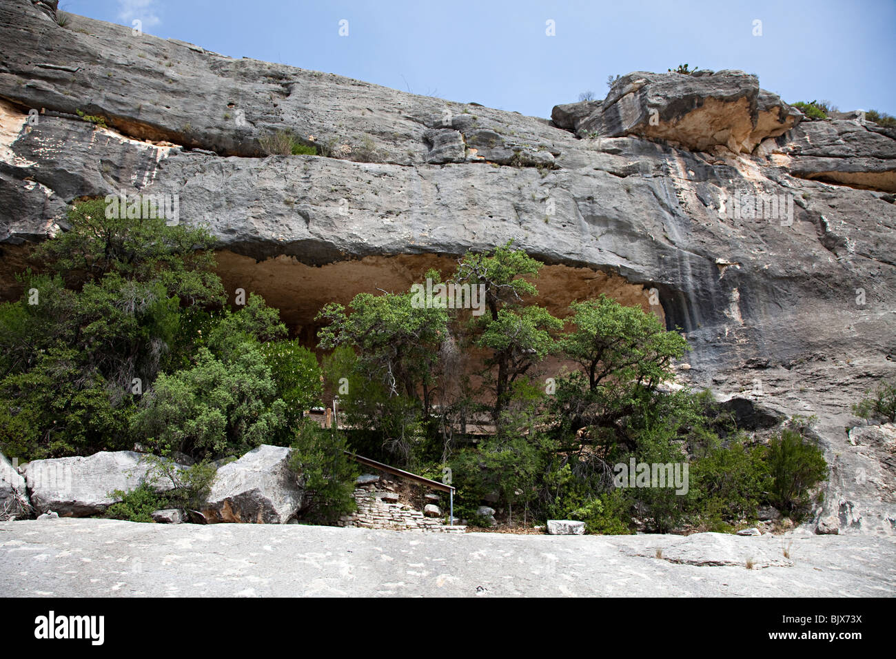 Bell sort Annexe abri rocheux Seminole Canyon, Texas USA Banque D'Images