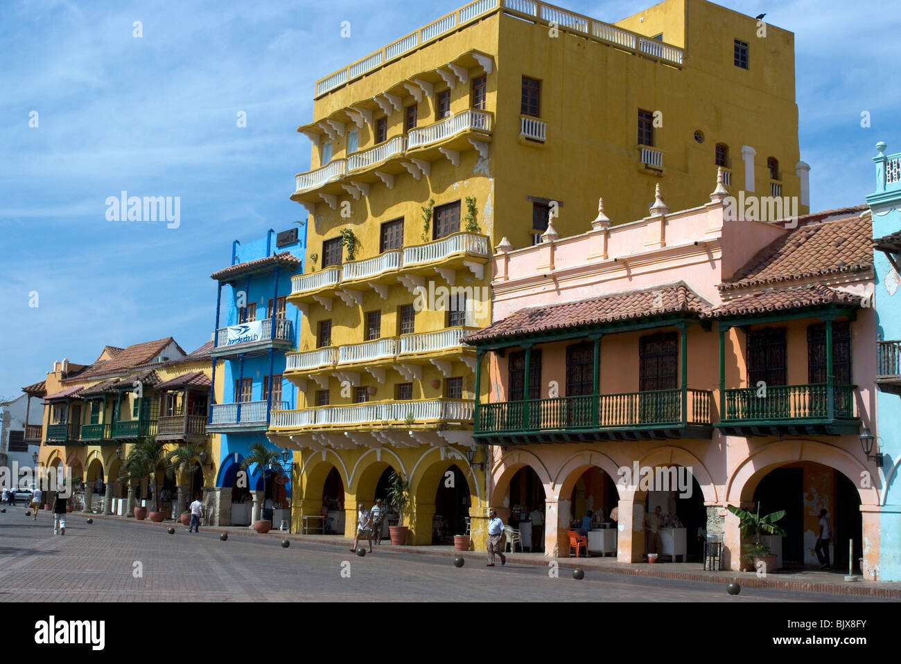 Près de Puerto del Reloj, Cartagena de Indias (Colombie). Banque D'Images