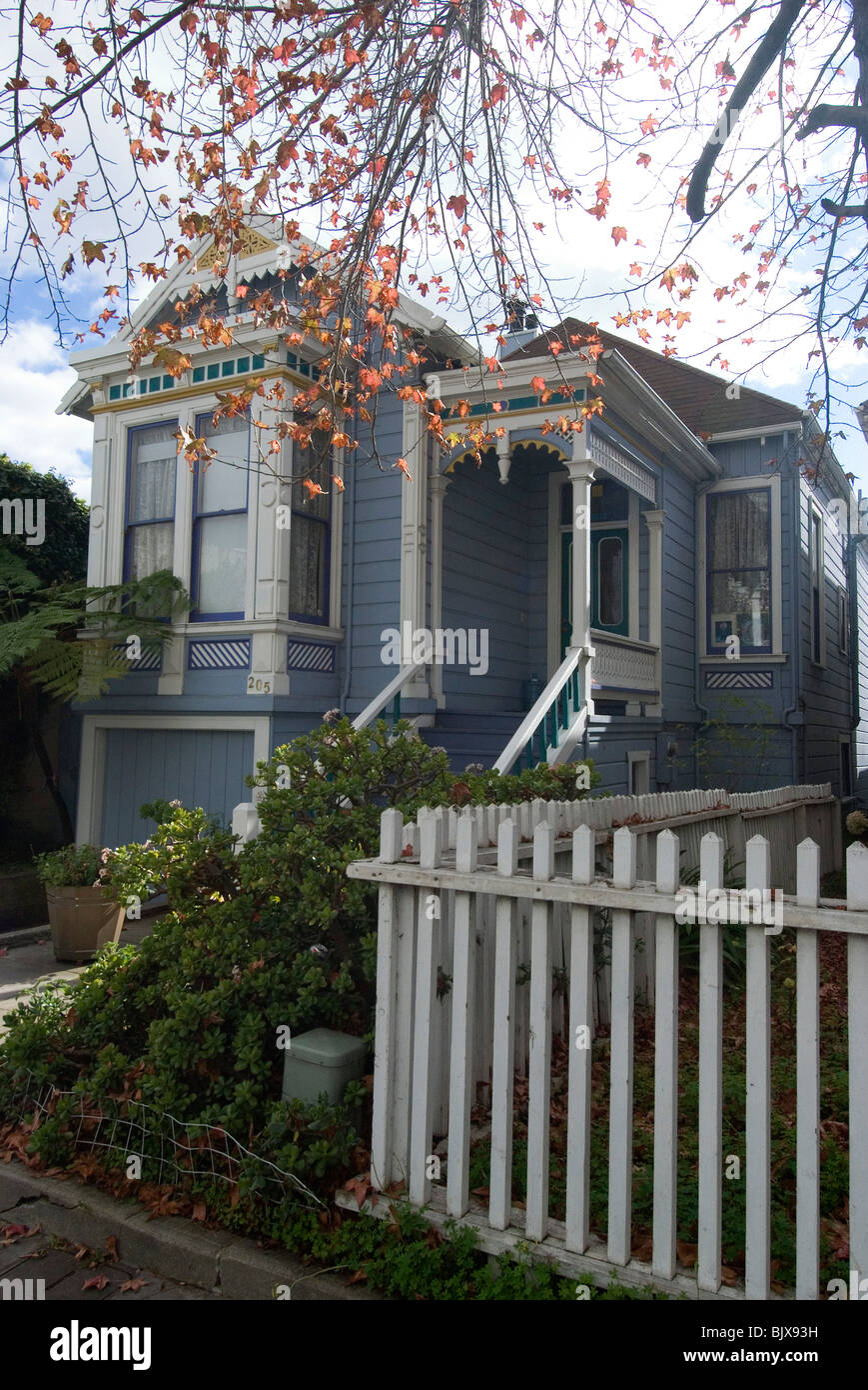 La belle dame (Victorian house), Walnut Street, Santa Cruz, Californie. Banque D'Images