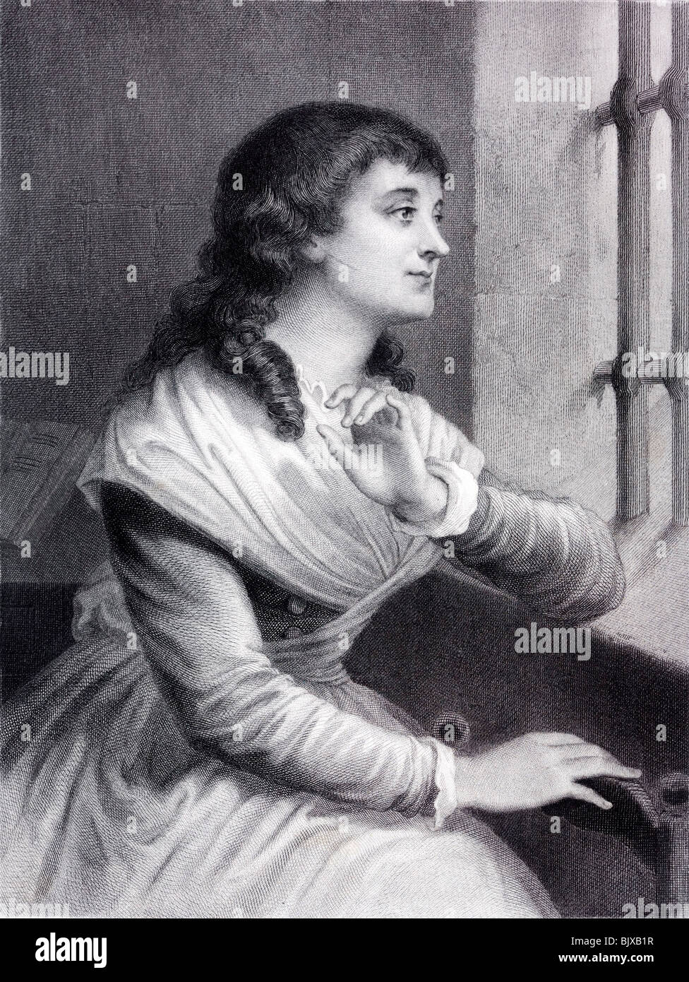 Marie-Jeanne Roland de la platière (1754-93) , mieux connu simplement comme Madame Roland. Partisan de la Révolution française Banque D'Images