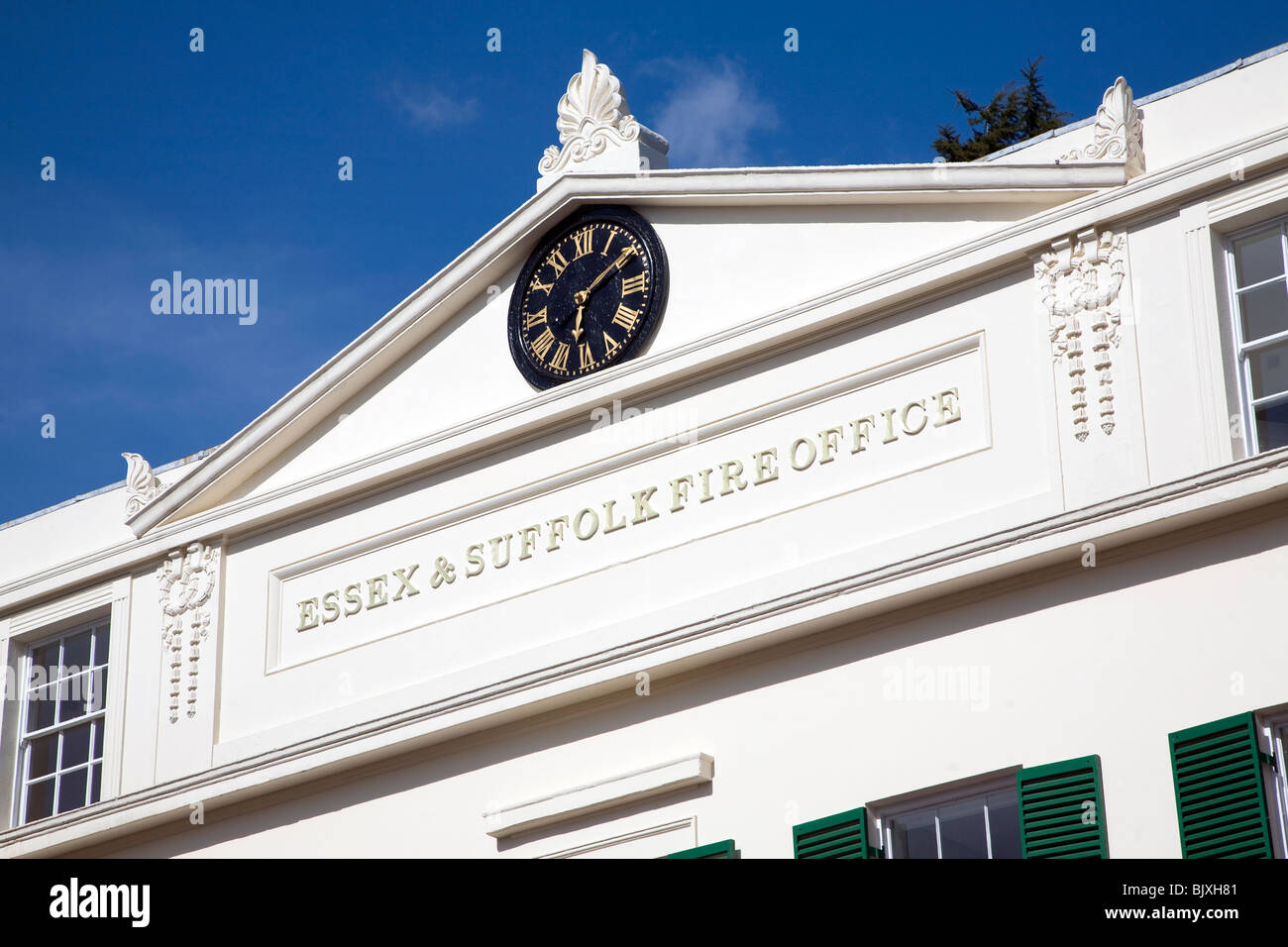 L'Essex et le Suffolk Fire Office building détail construit 1820, Colchester, Essex Banque D'Images