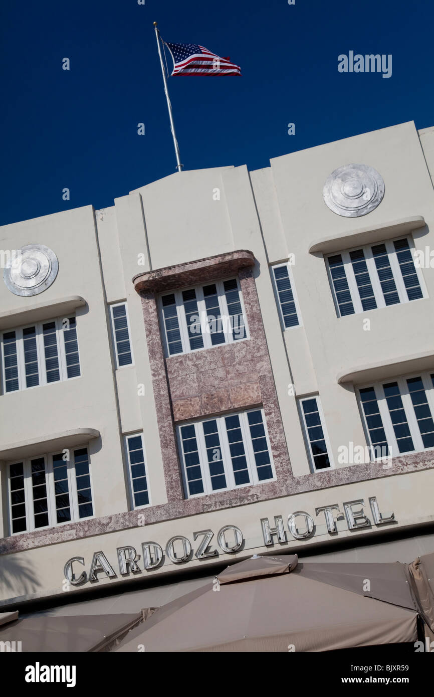 Cardozo Hotel 1300 Ocean Drive, à South Beach, Miami, Floride, USA Banque D'Images