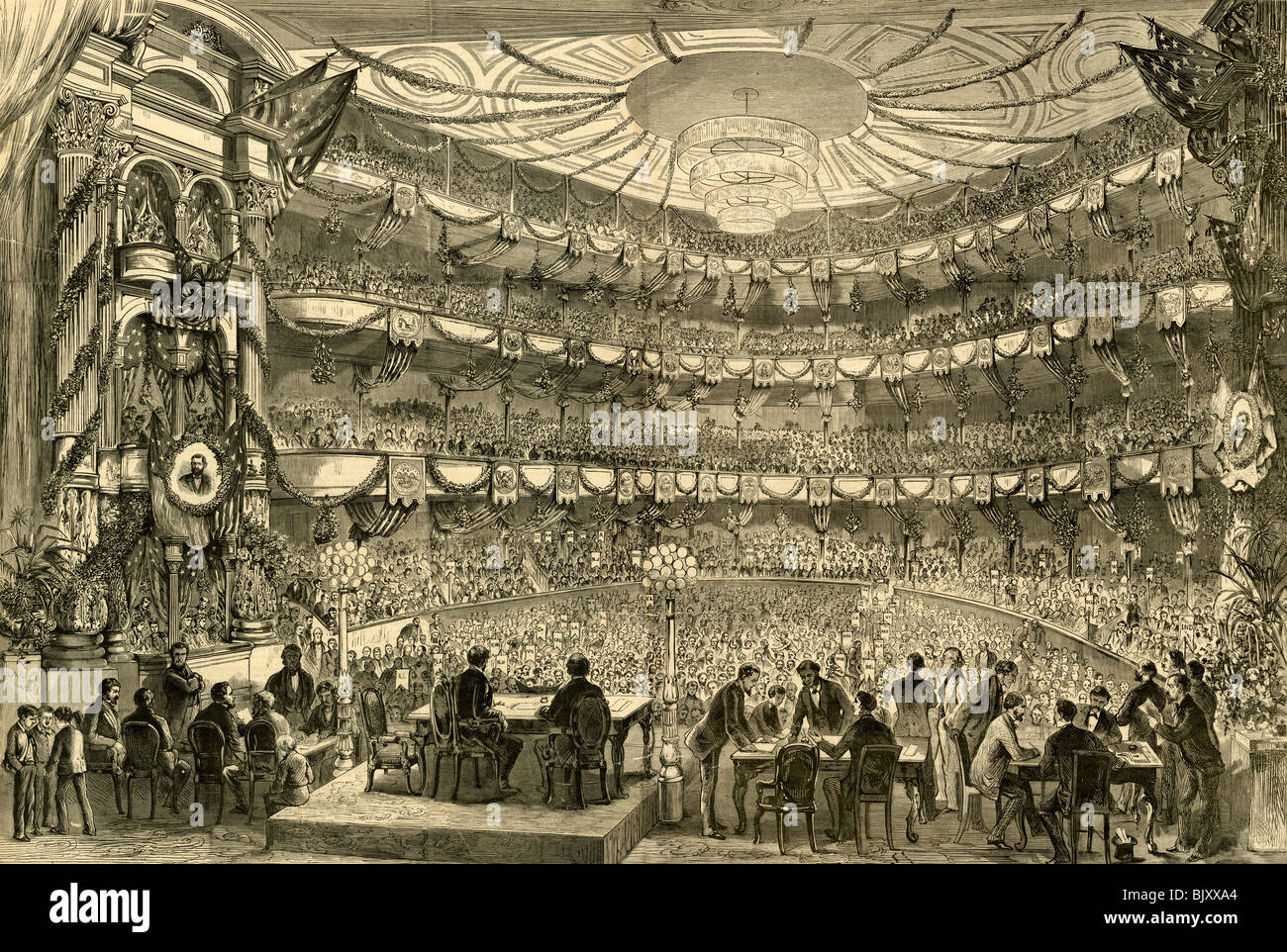 Philadelphia-La Convention nationale républicaine en session à l'Académie de musique, le 5 juin 1872' Banque D'Images
