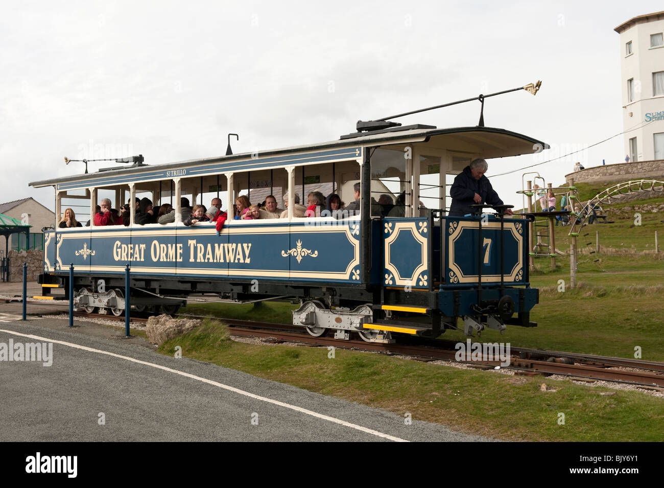Tramway de Great Orme North Wales UK Banque D'Images