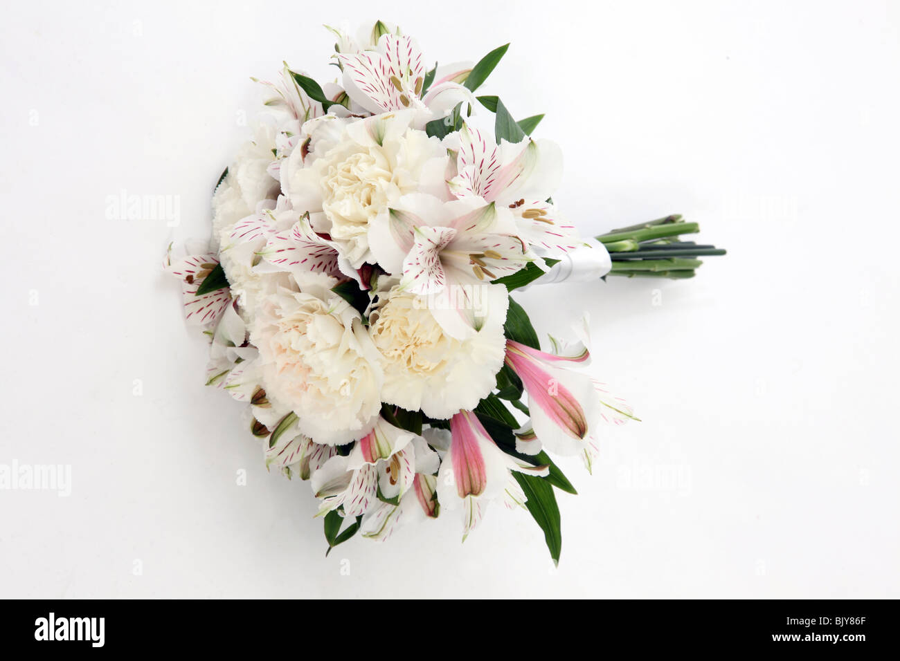 Bouquet de mariage blanc Banque D'Images