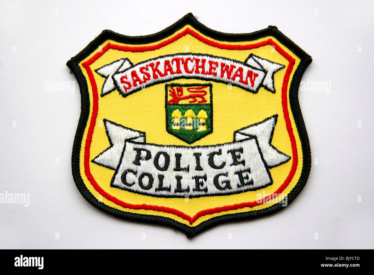 Patch de la Saskatchewan Police College, Canada Banque D'Images