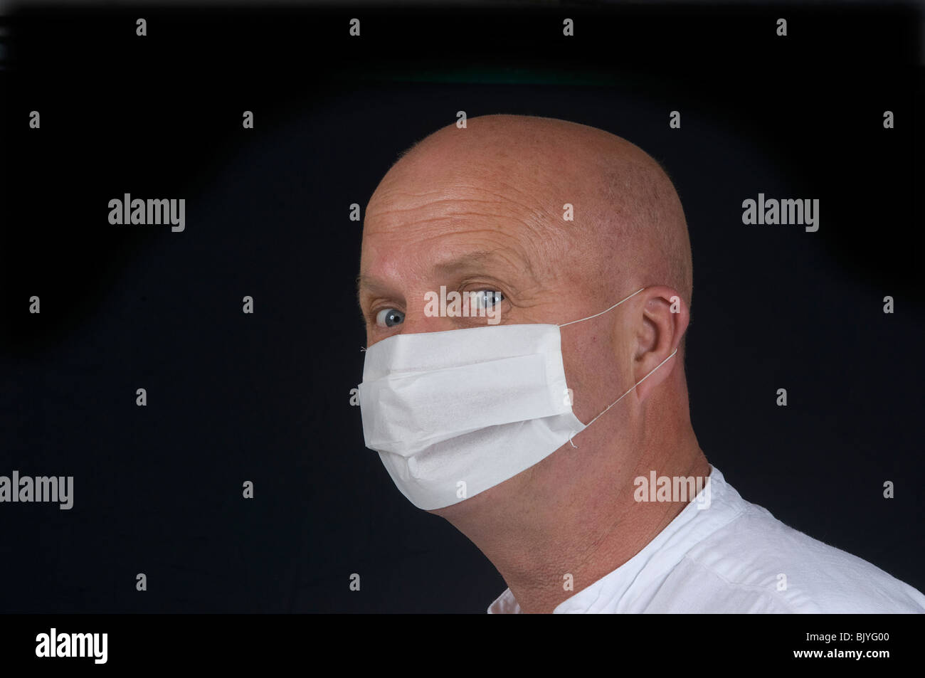 Homme au masque Banque D'Images