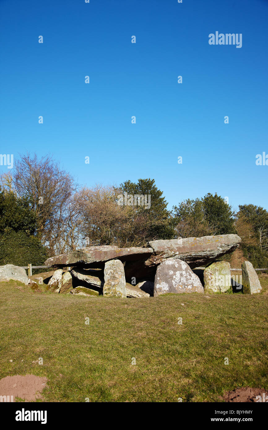 Arthur's Stone. Un Néolithique Recloisonnées tombe, Dorstone, Herefordshire, Angleterre, RU Banque D'Images