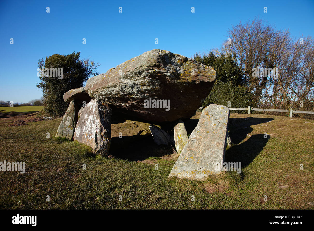 Arthur's Stone. Un Néolithique Recloisonnées tombe, Dorstone, Herefordshire, Angleterre, RU Banque D'Images