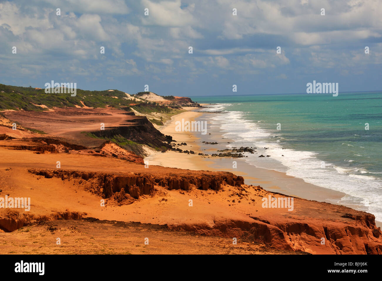 Praia dos Minas (Tortue) Plage de Sibauma vers Pipa Banque D'Images