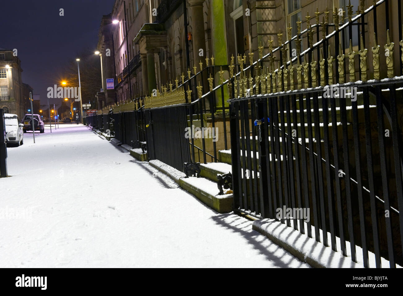 Hamilton Square couvert de neige Birkenhead Wirral UK Banque D'Images