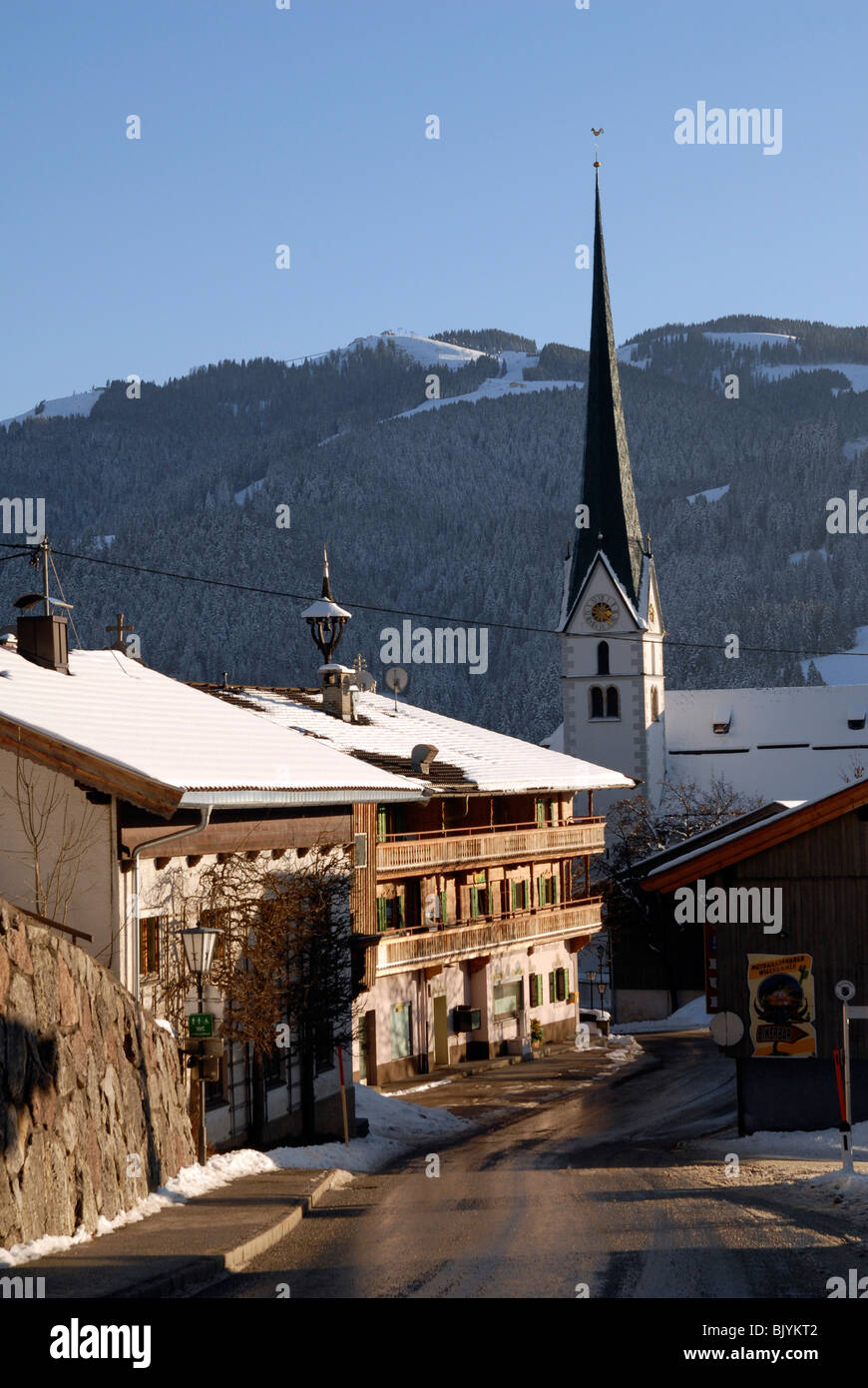 L'Autriche, Scheffau, ski, resort Banque D'Images