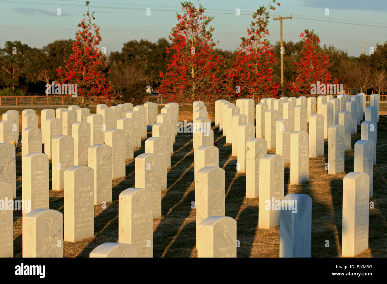 Le Sarasota en Floride USA National Cemetery Banque D'Images