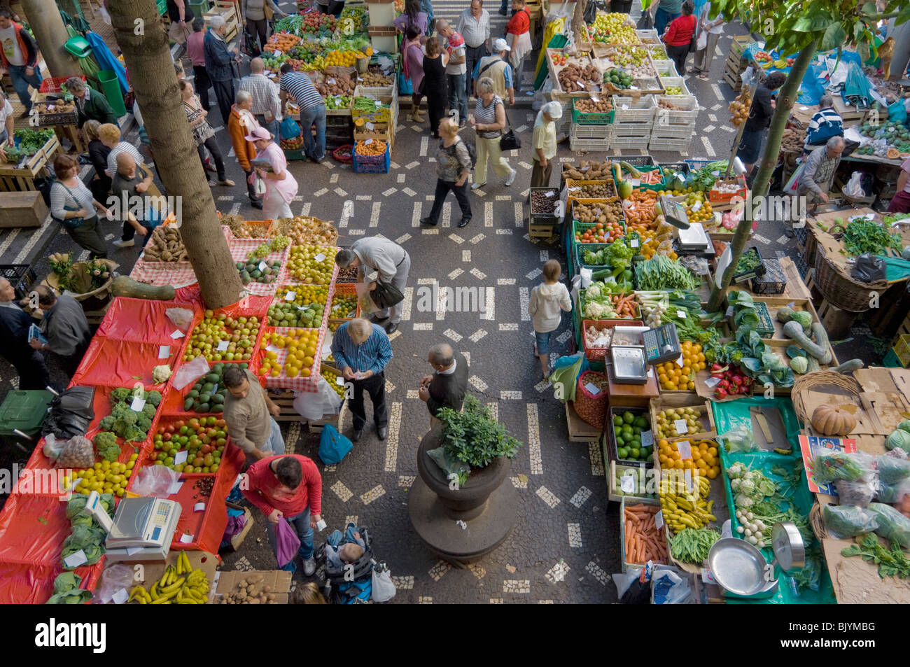 Mercado DOS Lavradores le marché couvert pour les producteurs de produits de l'île de Madère Funchal Portugal Europe de l'UE Banque D'Images