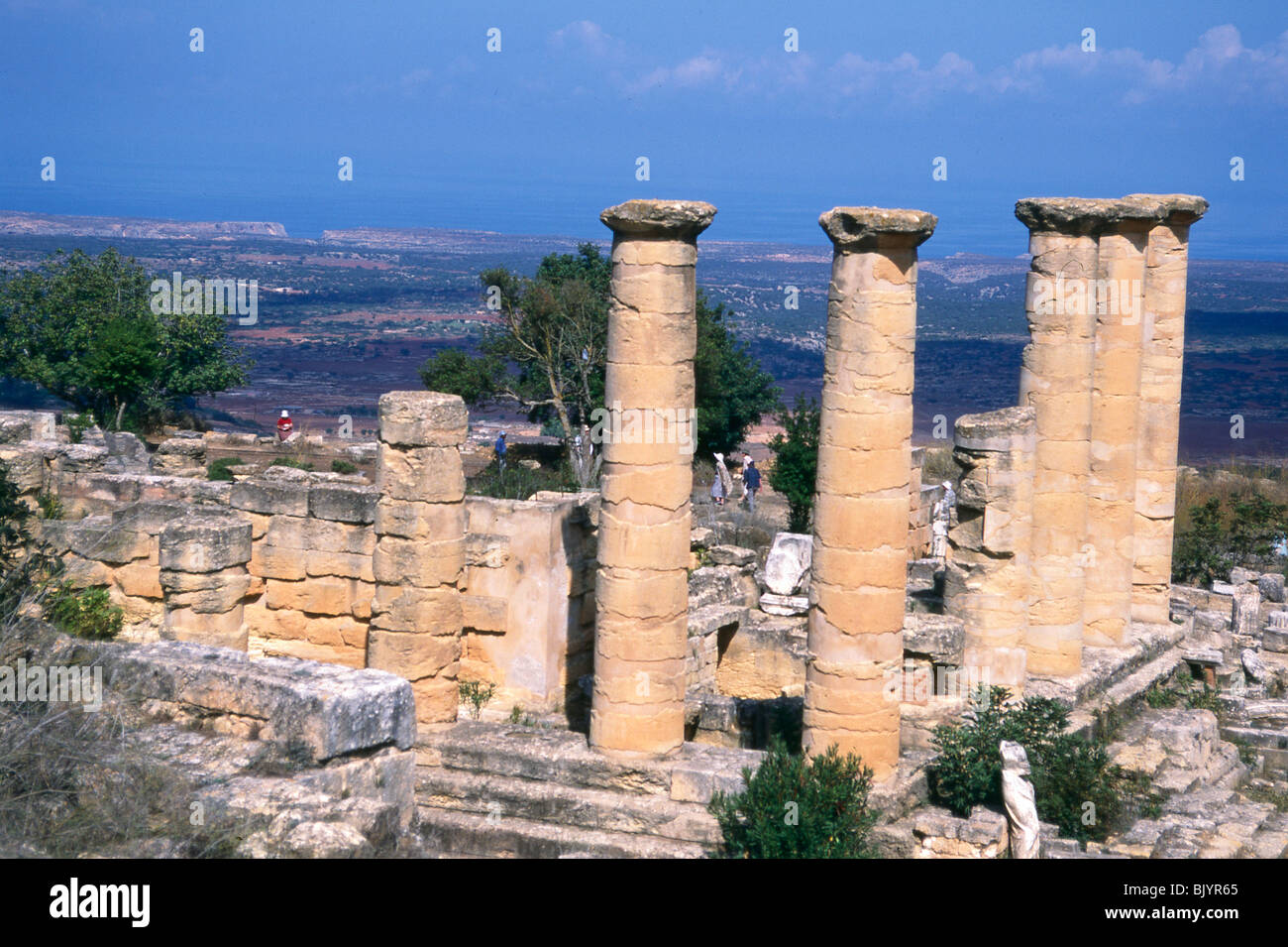 Le Temple d'Apollon, Cyrène, en Libye, 6ème siècle avant JC. Banque D'Images