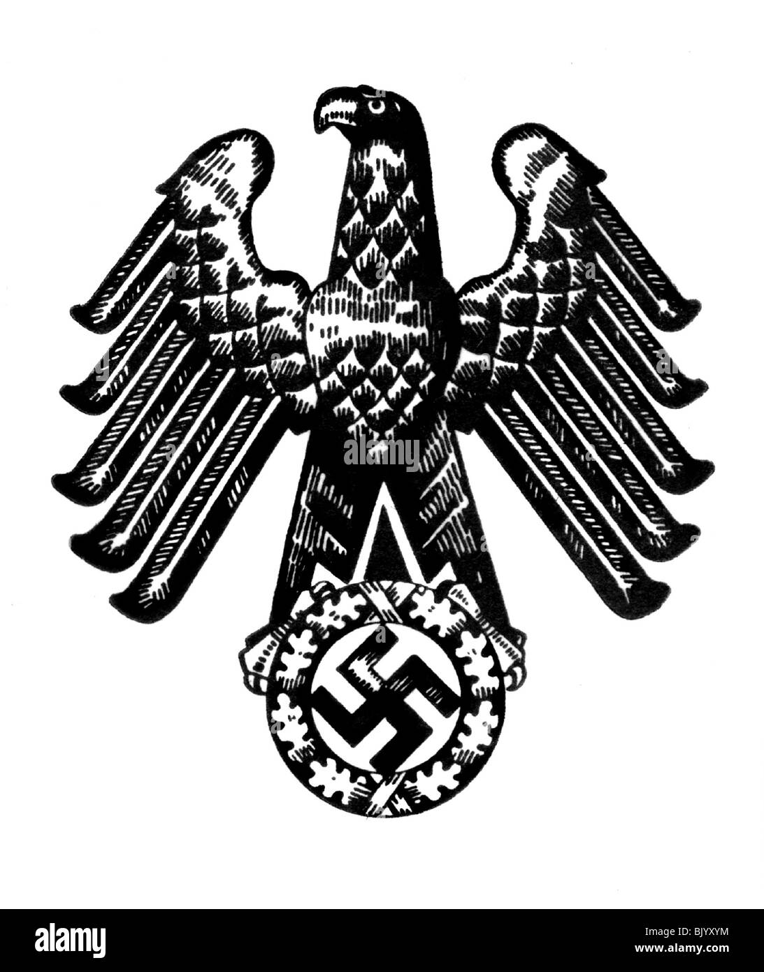 Aigle allemand Banque d'images noir et blanc - Alamy