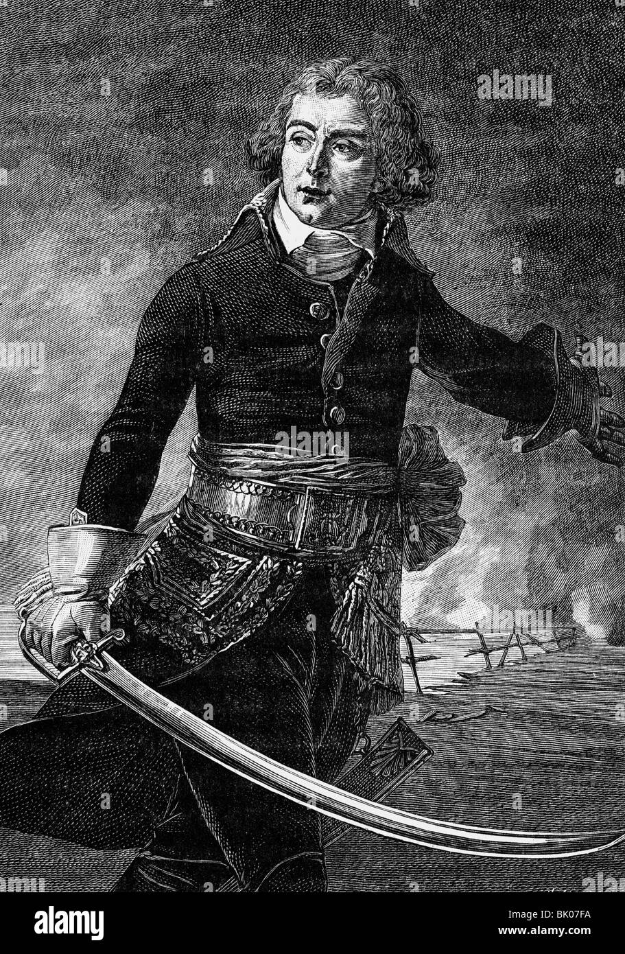 Berthier, Louis Alexandre, 20.11.1753 - 1.6.1815, général français, pendant la campagne italienne 1797, gravure sur bois après peinture par Jean Antoine gros, XIXe siècle, , Banque D'Images