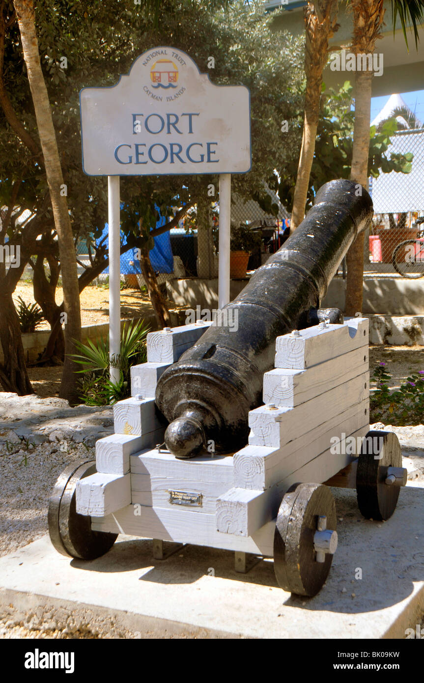 Fort George cannon Grand Cayman Islands Caraïbes Georgetown Banque D'Images
