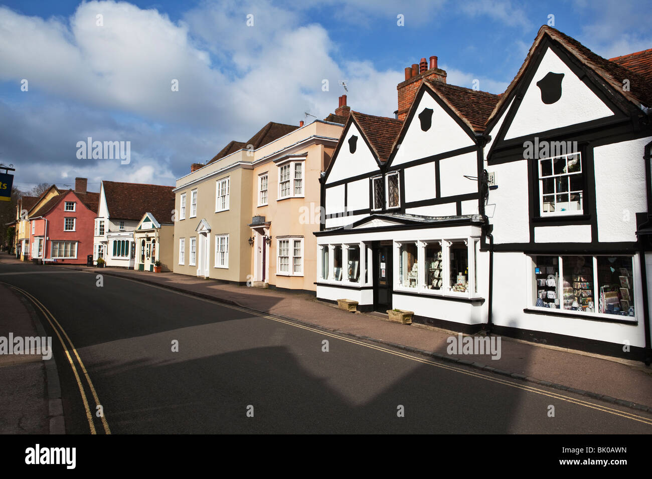 High Street village Angleterre Essex Dedham Banque D'Images