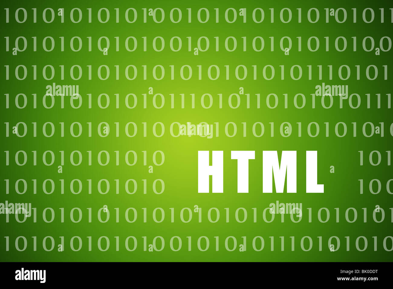 Résumé HTML sur fond bleu Technologie Numérique Banque D'Images